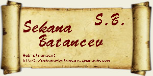 Sekana Batančev vizit kartica